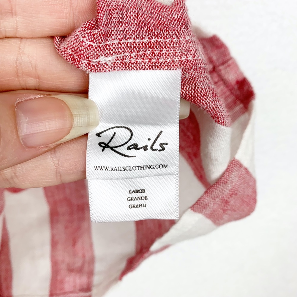 Rails | Thea Tie Front Short Sleeve Seville Strip… - image 5